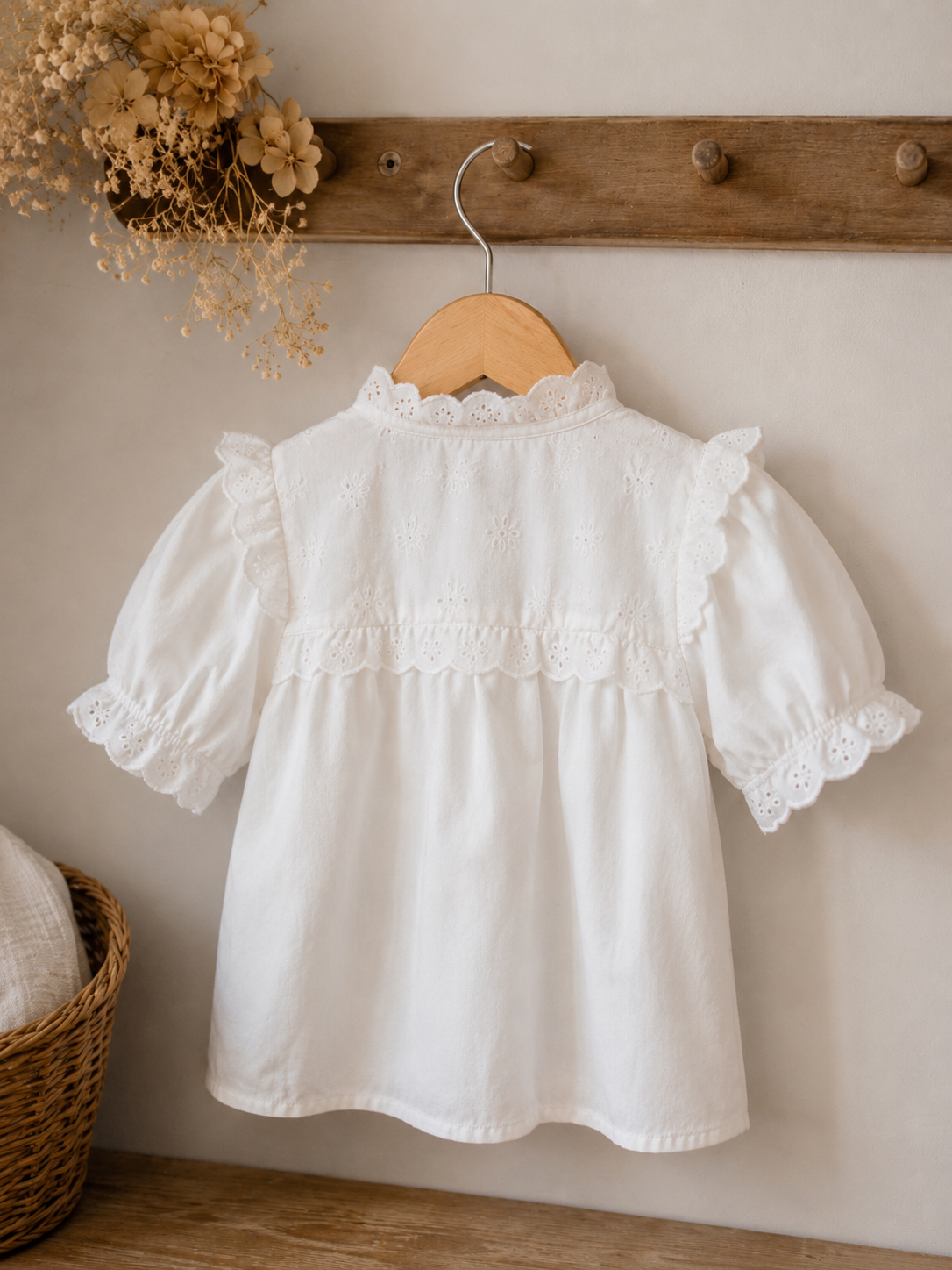 Blouse met pofmouw - wit
