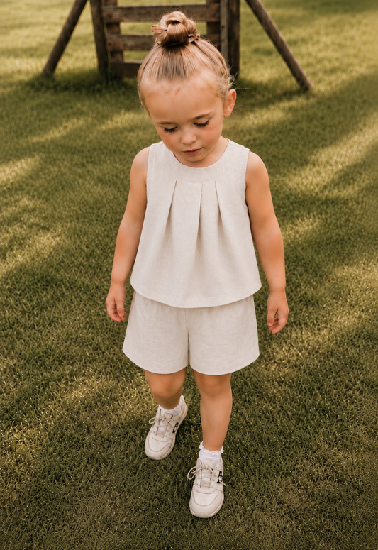 Noa Beige Linnen Set