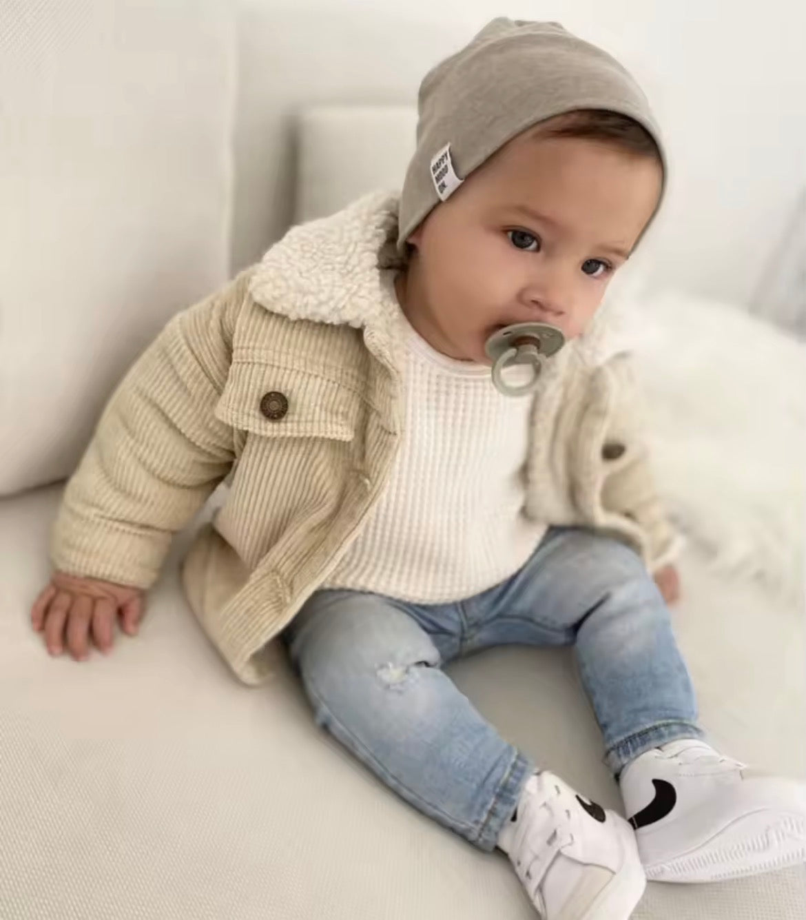 Annie & Charles - Teddy Corduroy Jack Beige