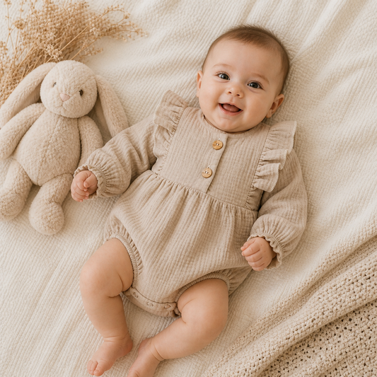 Feathers - Body lange mouw beige