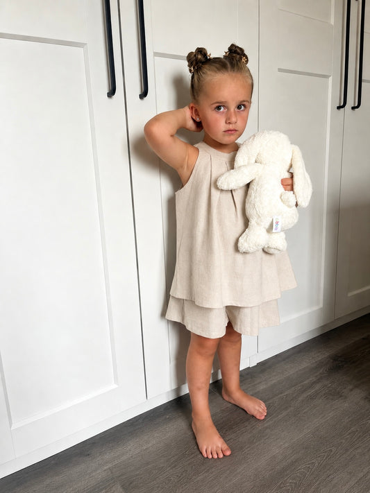 Noa Beige Linnen Set